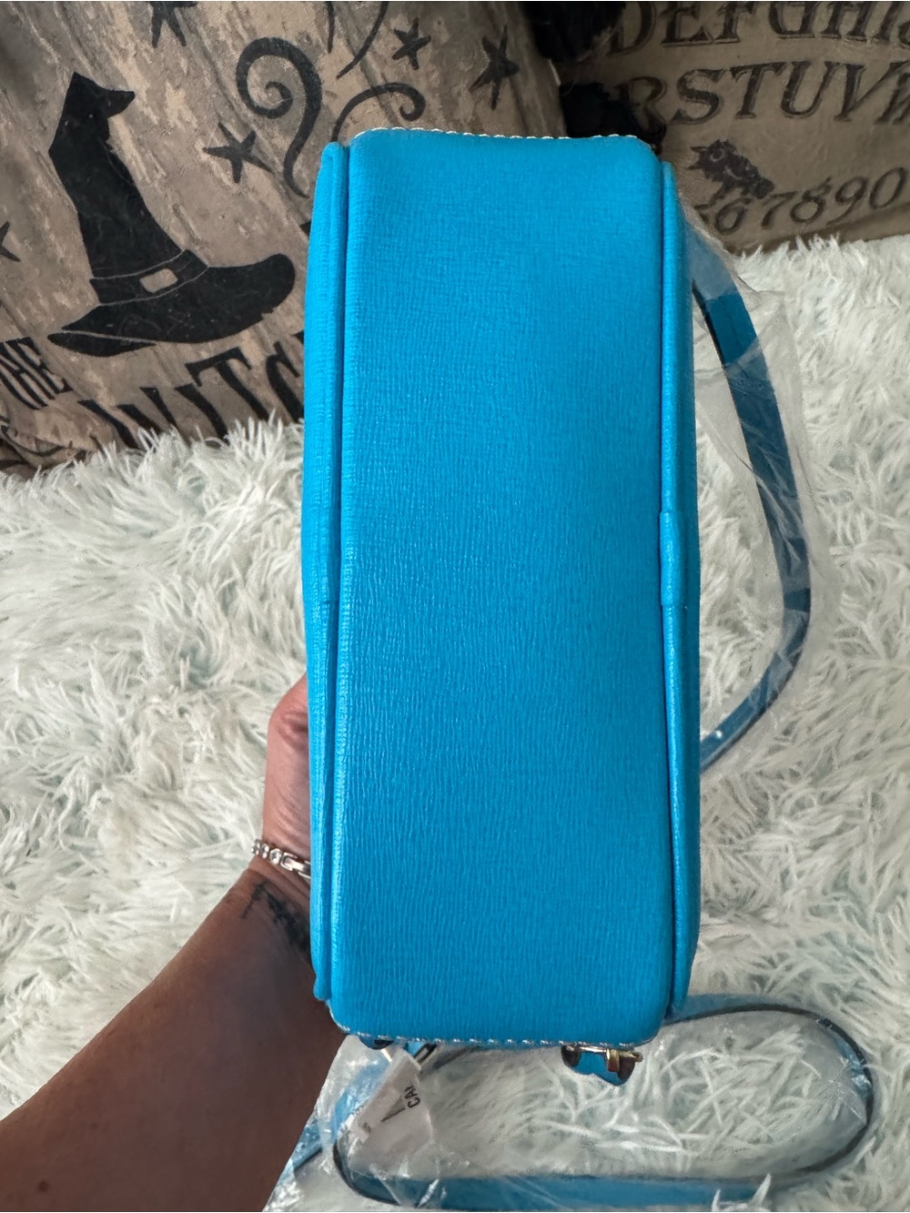 Dooney & Bourke Bright Turquoise Double-Zip Crossbody - Picture 3 of 8